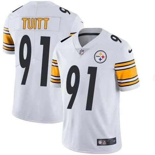 Men Pittsburgh Steelers 91 Stephon Tuitt Nike White Limited NFL Jersey
